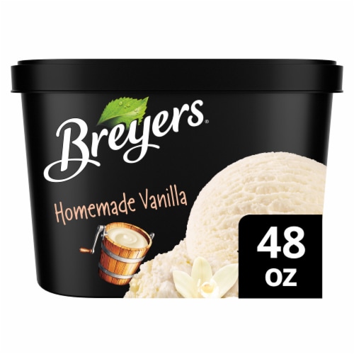 Breyers Homemade Vanilla Ice Cream Tub Perspective: front