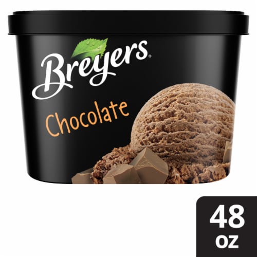Breyers Made with 100% Grade A Milk and Cream Chocolate Ice Cream Perspective: front
