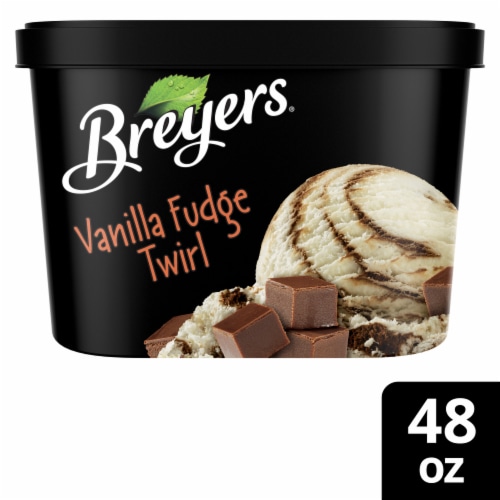 Breyers Vanilla Fudge Twirl Frozen Dairy Dessert Perspective: front