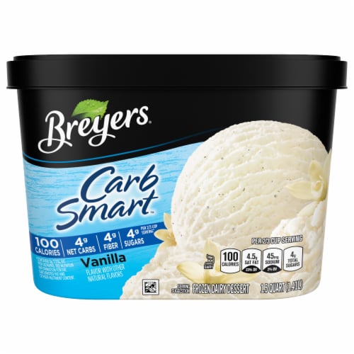 Breyers CarbSmart™ Vanilla Frozen Dairy Dessert Tub Perspective: front