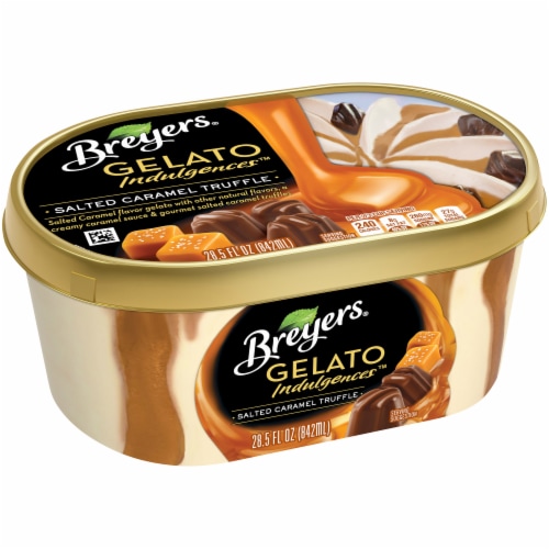 Breyers Gelato Indulgences Salted Caramel Truffle Gelato Perspective: front