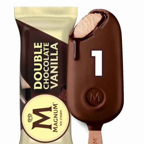 Magnum® Double Chocolate Vanilla Ice Cream Bar Perspective: front