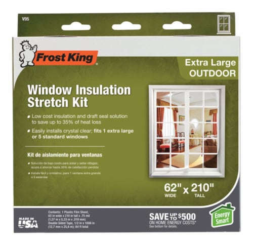 Frost King® Extra Large Outdoor Window Insulation Stretch Kit - Clear Perspective: front