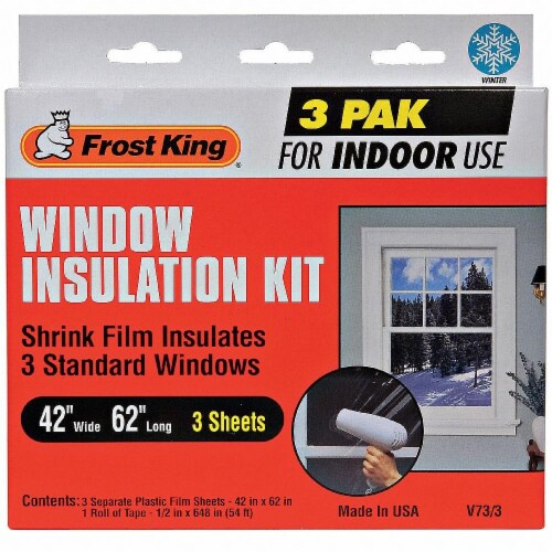 Frost King® Shrink/Seal Window Kit,42 W,62 L,Tape V73/3H Perspective: front
