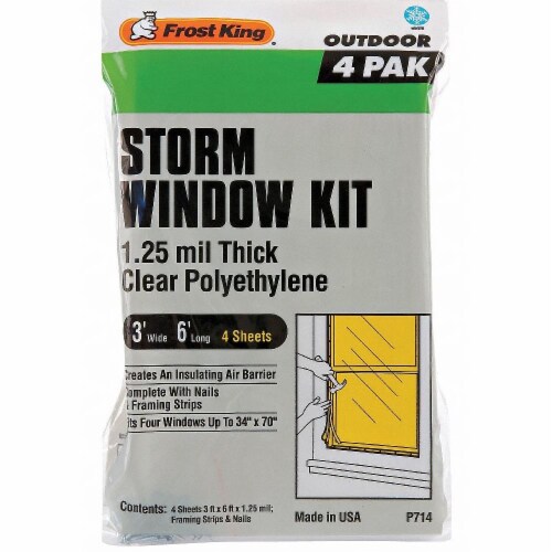 Frost King® 4-Pack Storm Window Kit - Clear Perspective: front