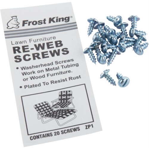 Frost King Plated Outdoor Chair Webbing Screws 20 Pack ZP1 1 Kroger