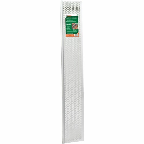 Frost King® Vinyl Snap-In Gutter Screen - White Perspective: front