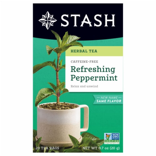 Stash Caffeine Free Peppermint Herbal Tea Perspective: front