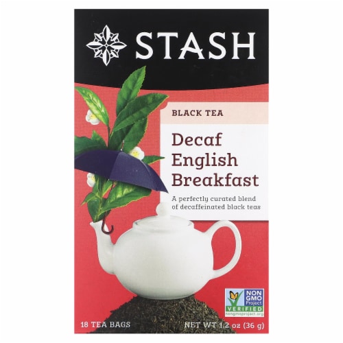 Stash Decaf English Breakfast Black Tea Bags Perspective: front