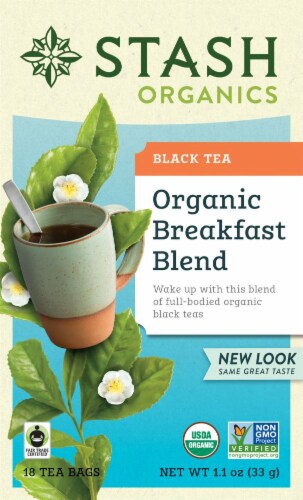 Stash Organic Breakfast Blend Black Tea Perspective: front