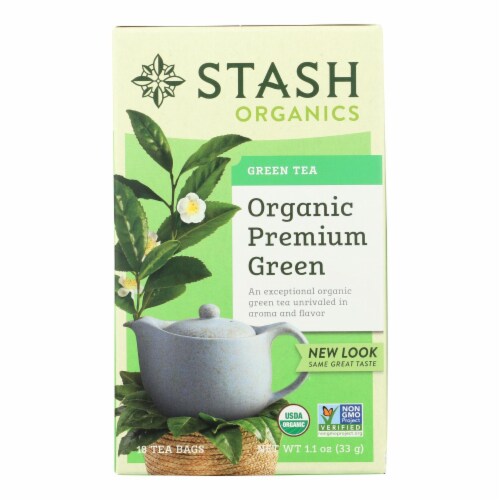 Stash Organic Premium Green Tea Perspective: front