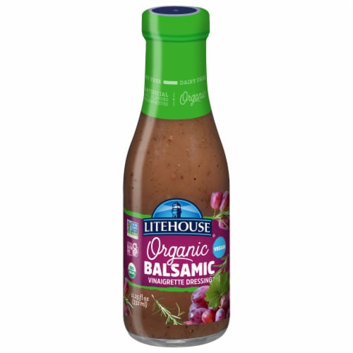 Litehouse Organic Balsamic Vinaigrette Dressing Perspective: front