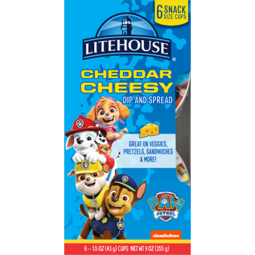 Litehouse® Paw Patrol Cheddar Chessy Dip And Spread Perspective: front