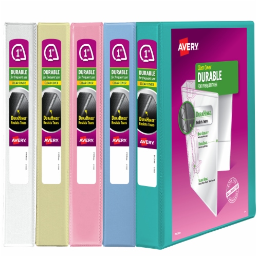 Avery® Durable Clear Cover Binder - Assorted Perspective: front