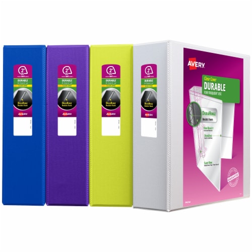 Avery® Durable Clear Cover Binder - Assorted Perspective: front
