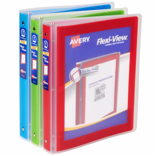 Avery® Flexi-View Fashion 1 Inch Binder - Colors May Vary Perspective: front