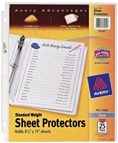 Avery Advantages Standard Weight Sheet Protectors - Clear Perspective: front