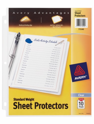 Avery Standard Weight Sheet Protectors - Clear, 10 pk - Ralphs