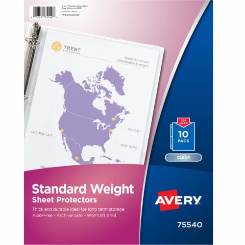 Avery Standard Weight Sheet Protectors - Clear Perspective: front