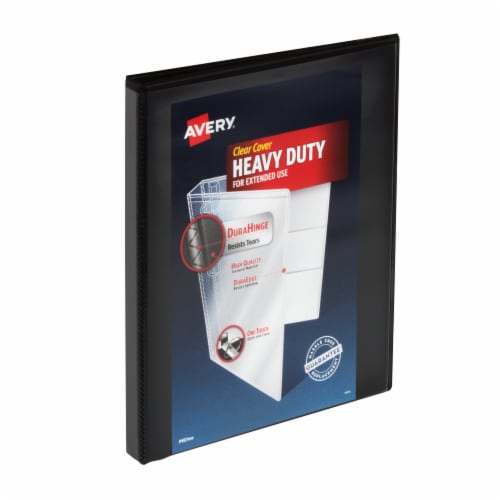 Avery Clear Cover Heavy Duty Binder - Black Perspective: front