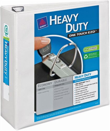 Avery Heavy Duty One Touch EZD 4 Inch Binder - White Perspective: front
