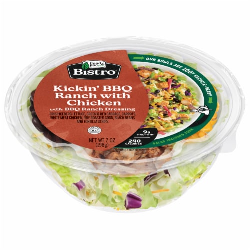 Ready Pac® Bistro® Kickin BBQ Style Chicken with BBQ Ranch Dressing Chopped Salad Kit Perspective: front