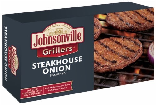 Johnsonville Grillers Steakhouse Onion Seasoned Patties Perspective: front