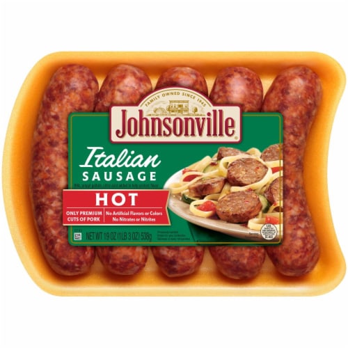 Johnsonville® Hot Italian Pork Sausage Links Perspective: front
