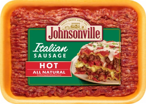 Johnsonville Ground Hot Italian Sausage Perspective: front