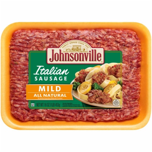 Johnsonville Mild All Natural Italian Ground Sausage Perspective: front