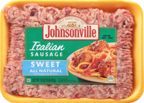 Johnsonville Sweet Italian Ground Sausage Perspective: front
