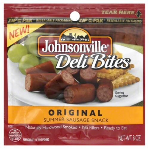 Johnsonville Deli Bites Original Summer Sausage Snack Perspective: front