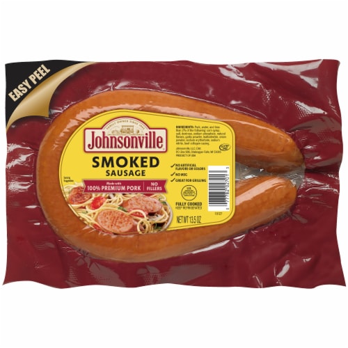 Johnsonville Smoked Pork Sausage Link Perspective: front