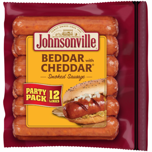 Johnsonville® Beddar with Cheddar® Smoked Sausage Links Party Pack Perspective: front