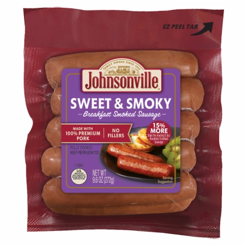 Johnsonville® Cooked Sweet & Smoky Pork Breakfast Sausage Links Perspective: front