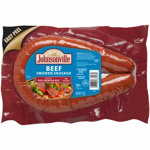 Johnsonville® Smoked Beef Rope Sausage Perspective: front