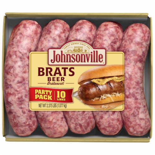 Johnsonville® Uncooked Beer Pork Brat Perspective: front