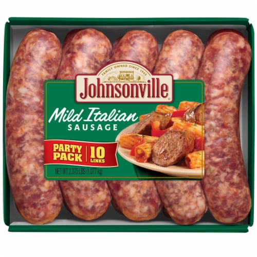 Johnsonville® Uncooked Mild Italian Pork Sausages Perspective: front