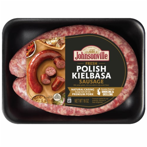 Johnsonville Fresh Polish Kielbasa Rope Sausage Perspective: front
