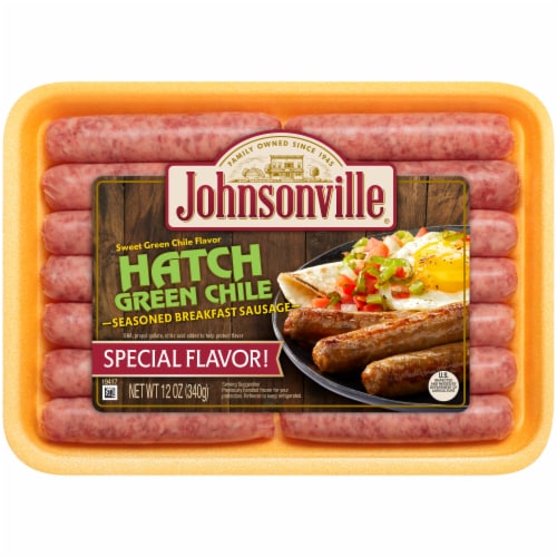 Johnsonville® Hatch Green Chile Seasoned Breakfast Sausage Links Perspective: front