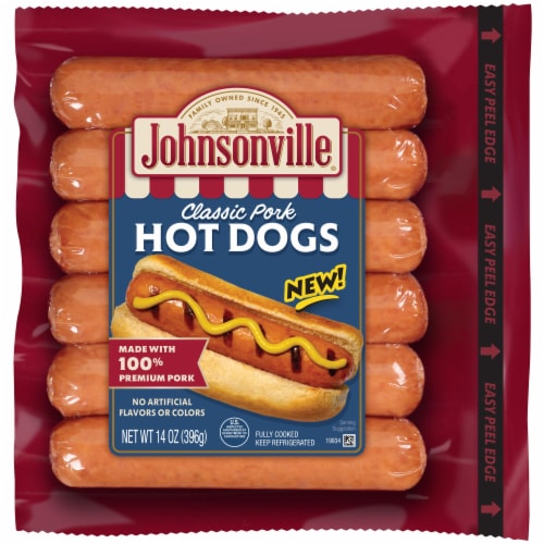 Johnsonville® Classic Pork HOt Dogs Perspective: front