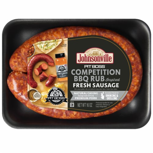 Johnsonville® Pit Boss® Competition BBQ Rub Rope Sausage Perspective: front