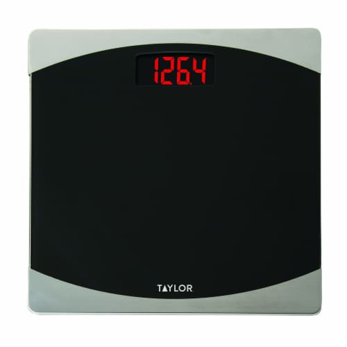 Taylor Digital LCD Glass Bathroom Scale Black 1 ct Gerbes Super Markets