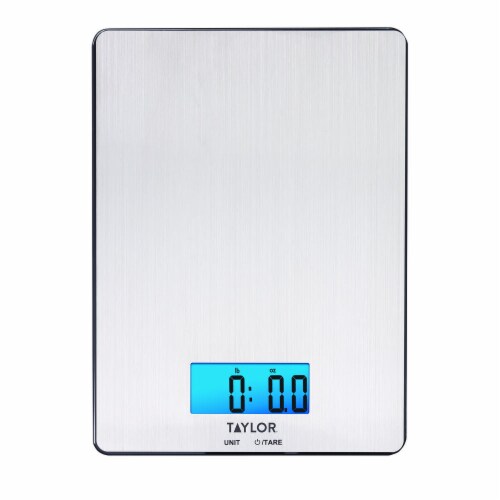 Taylor 11-Pound Silver Digital Scale Perspective: front