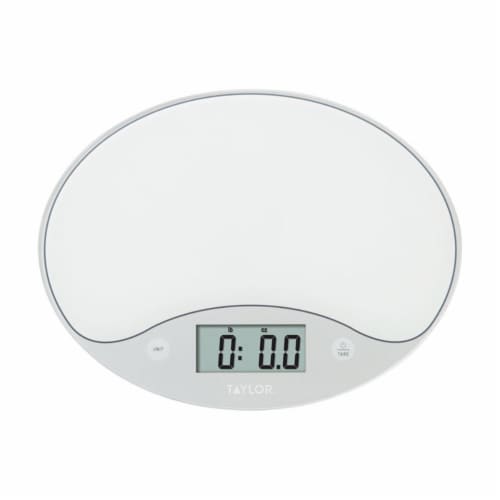 Taylor Digital Glass Platform White Base Food Scale and Kitchen Scale