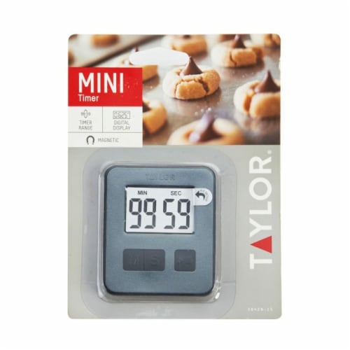 Taylor® Mini Magnetic Digital Timer - Silver Perspective: front