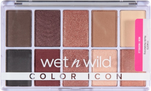 Wet n Wild Color Icon 10-Pan Eyeshadow Palette, Nude Awakening, 0.42 oz Perspective: front