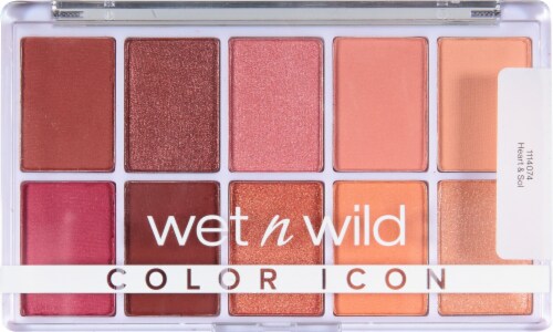 Wet n Wild Color Icon 10-Pan Eyeshadow Palette, Heart & Sol, 0.42 oz Perspective: front
