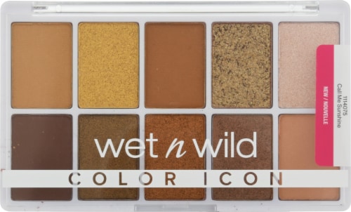 Wet n Wild Color Icon 10-Pan Eyeshadow Palette, Call Me Sunshine, 0.42 oz Perspective: front
