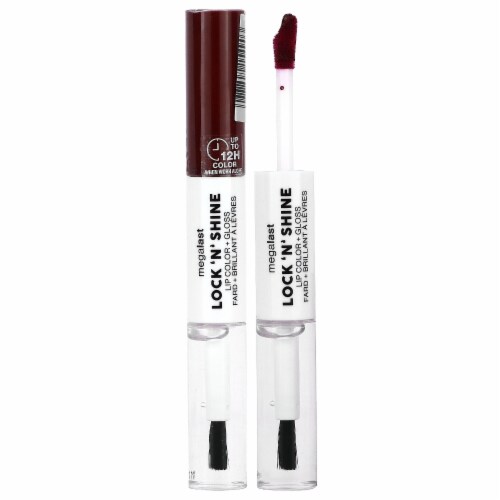 MEGA LAST LOCK N' SHINE LIP COLOR + GLOSS- Sizzling Siren Perspective: front
